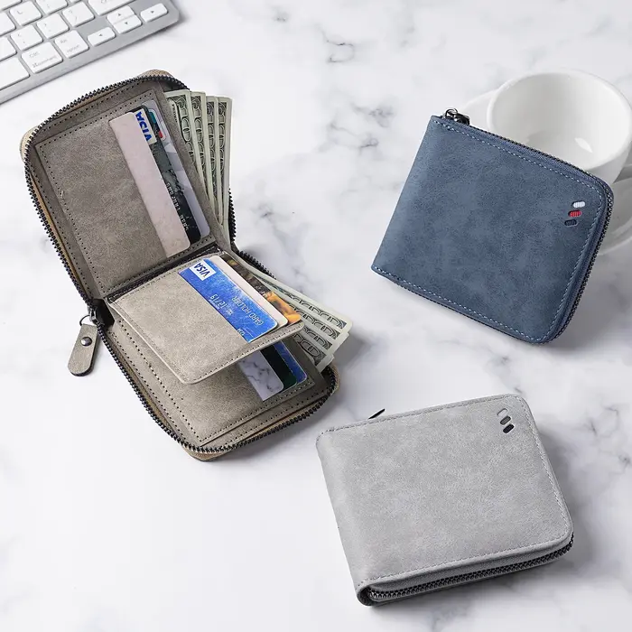 Nouveau portefeuille pour hommes de grande capacité-organisateur multi-cartes avec fonctionnalités a