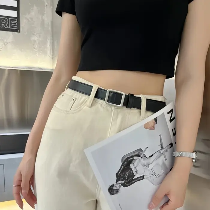 Ceinture en cuir PU pour femmes