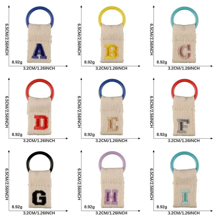 Organisateur de clés 26 lettres porte-clés broderie