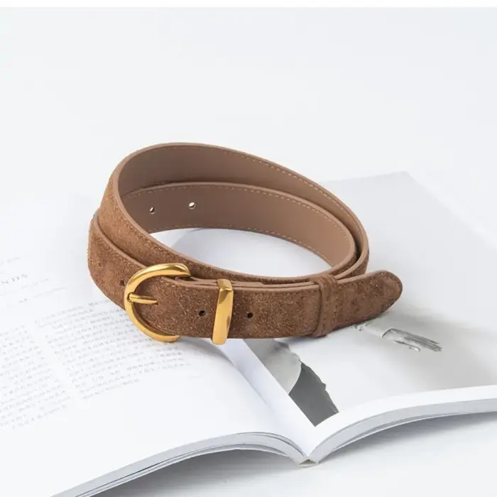 Ceinture en cuir suédé pour femme