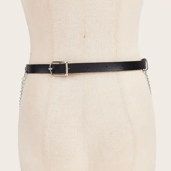 Ceinture en à mode 39BB avec chaîne en métal pour les Occasions décontractées formelles