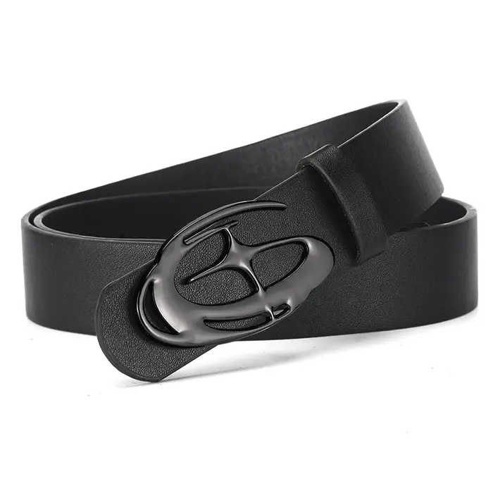 Ceinture à boucle lisse pour hommes