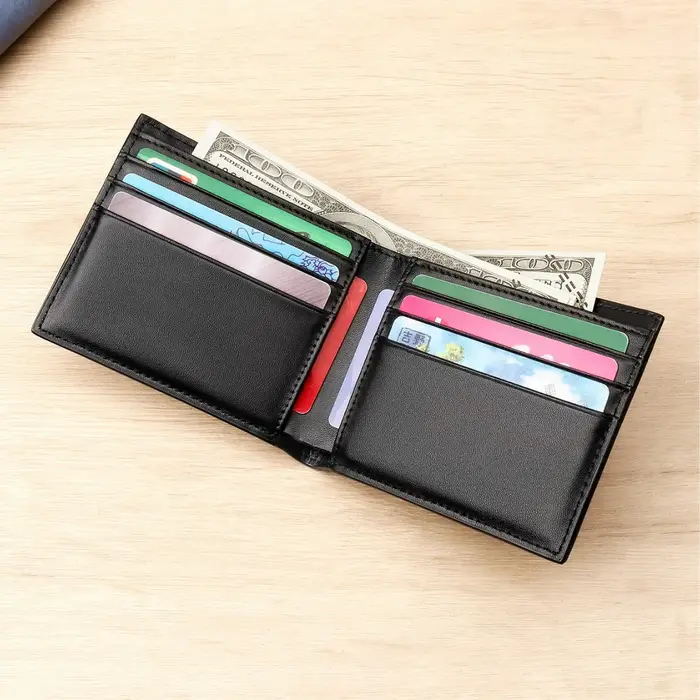 Portefeuille pour homme en cuir véritable 100% - Produit de qualité supérieure - Portefeuilles