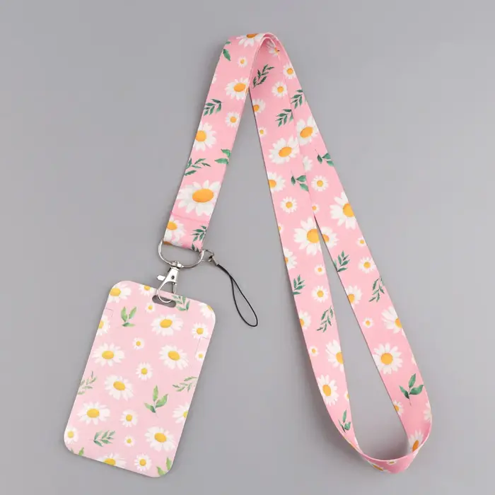 Porte-Badge d'identité Vintage à fleurs