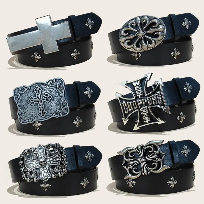 Ceinture cloutée pour hommes et femmes, style Y2K, métal, punk rock, rivets, grandes tailles, ceintu