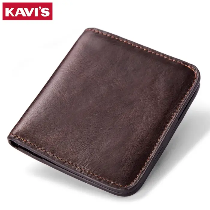 KAVIS – petit porte-cartes en cuir véritable pour homme