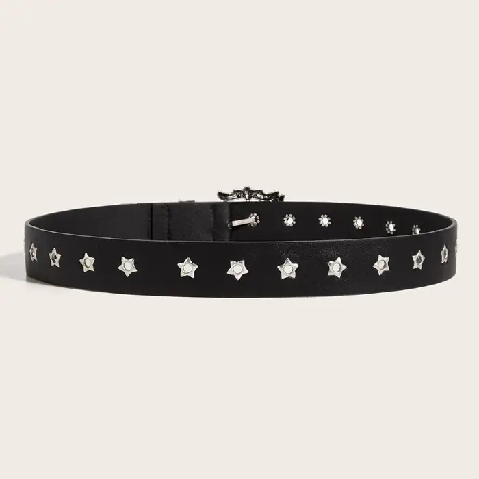 Ceinture cloutée à rivets étoile pour hommes et femmes