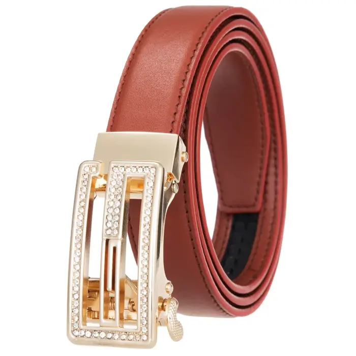 Nouvelle ceinture pour femme en cuir véritable