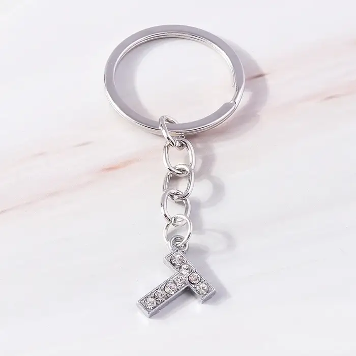 Mode Initiale 26 Lettres A-Z Alphabet Porte-clés Strass