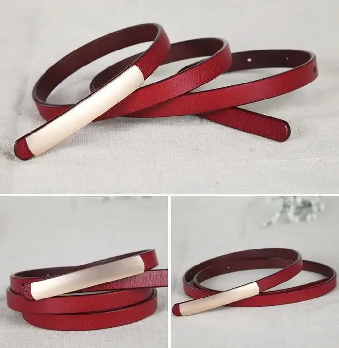 Ceintures noires en or pour femmes, boucle en métal, étroit, cuir véritable, pour femmes, marque de luxe, styliste