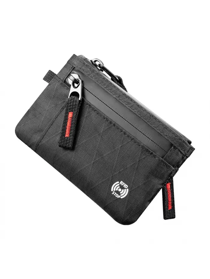 Portefeuille ultra-fin anti-vol RFID tendance Edc |     Porte-monnaie unisexe à fermeture éclair |  