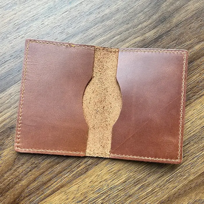 Porte carte bancaire personnalisé en cuir véritable pour hommes