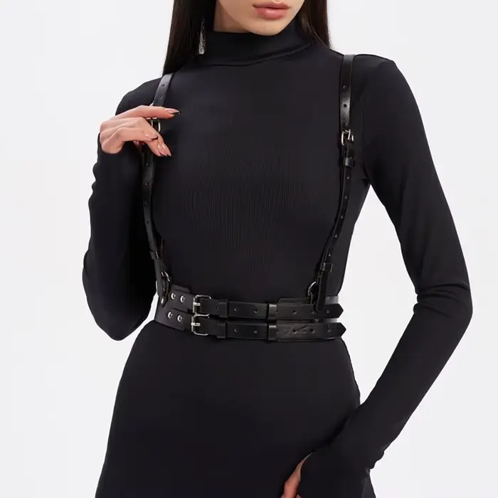 Punk Taille Harnais Corset en cuir SFP pour femme