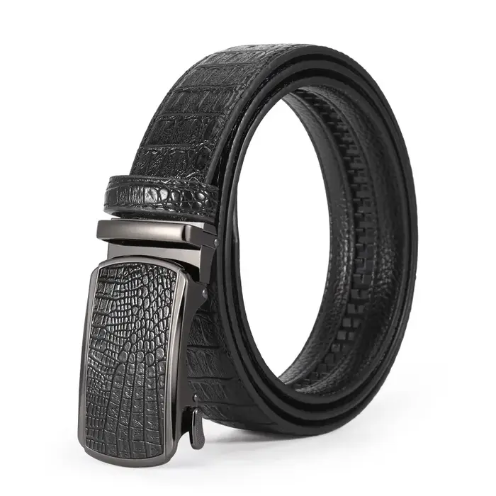 Ceinture d'affaires à boucle carrée pour hommes