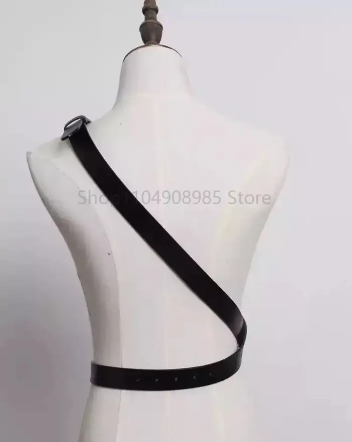 Ceinture Double large en cuir pour femmes