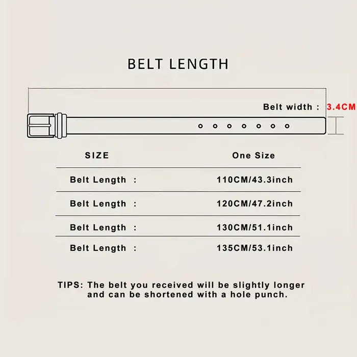 Ceinture en cuir véritable pour homme