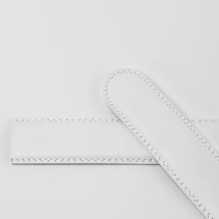 2025 couleur blanche élégant hommes femmes unisexe en cuir véritable ceintures boucle automatique marque de luxe haute
