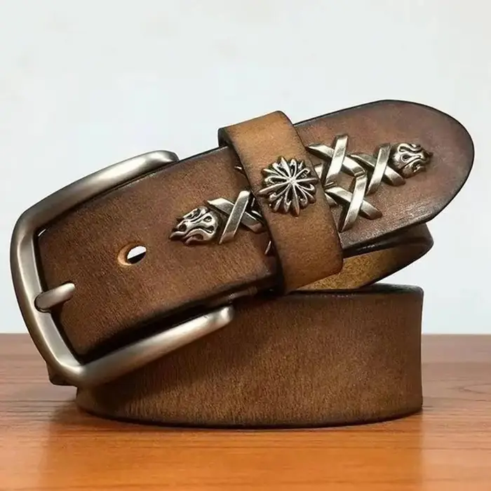Ceinture en cuir pour Hommes, largeur: 38mm, accessoires, nouvelle collection