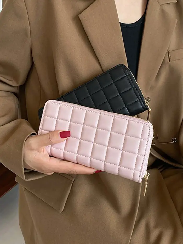 Portefeuille matelassé élégant pour femme