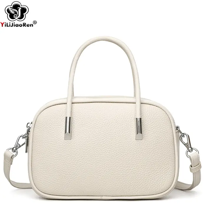 Sac bandoulière en cuir véritable pour femme