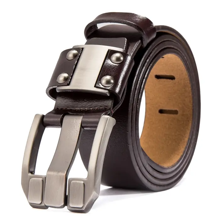 Bagressions DENIM-Ceinture en cuir de vachette véritable pour homme, marque de luxe, sangle pour jean, livraison gratuite
