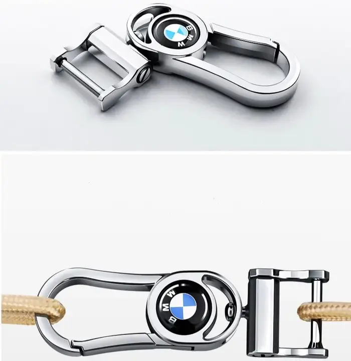 Porte-clés en cuir et métal avec pendentif tressé pour emblème BMW M X1 X2 X3 X5 X4 X6 X7 G30 G20 G3
