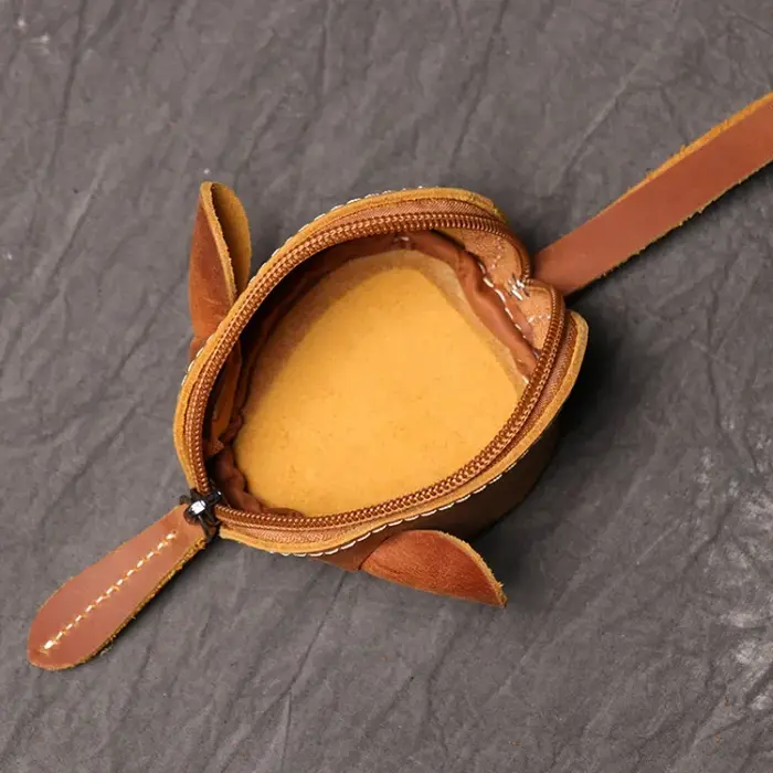Mini porte-monnaie Vintage en cuir
