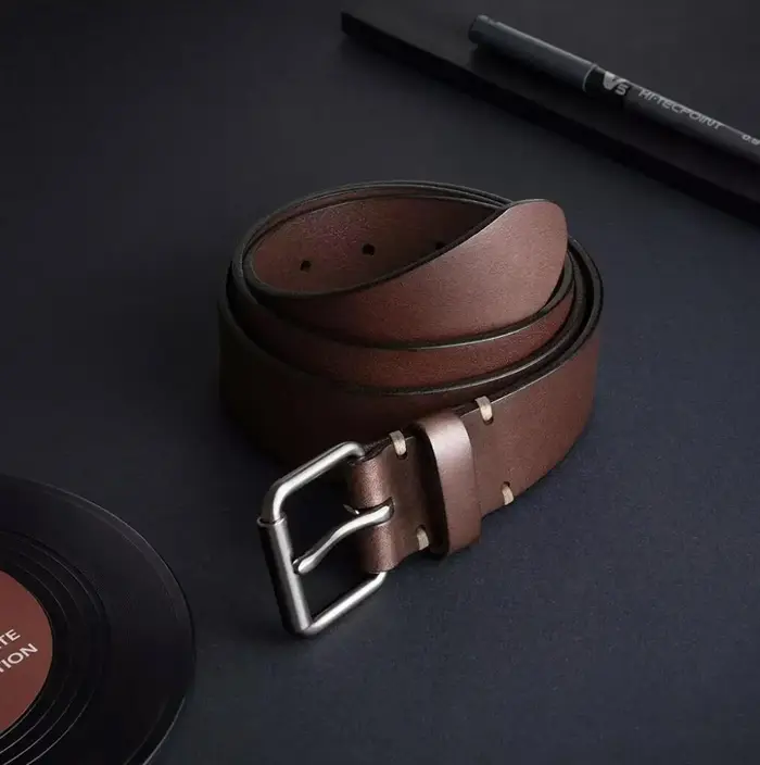Youpin Qimian-Ceinture en cuir véritable pour homme