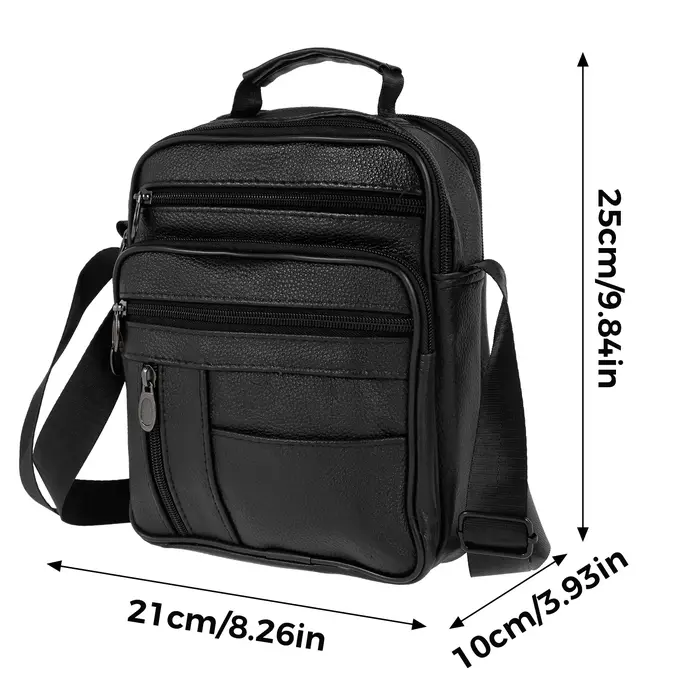 Sac à bandoulière en cuir pour hommes, petit sac à dos à bandoulière avec bretelles réglables, sac d