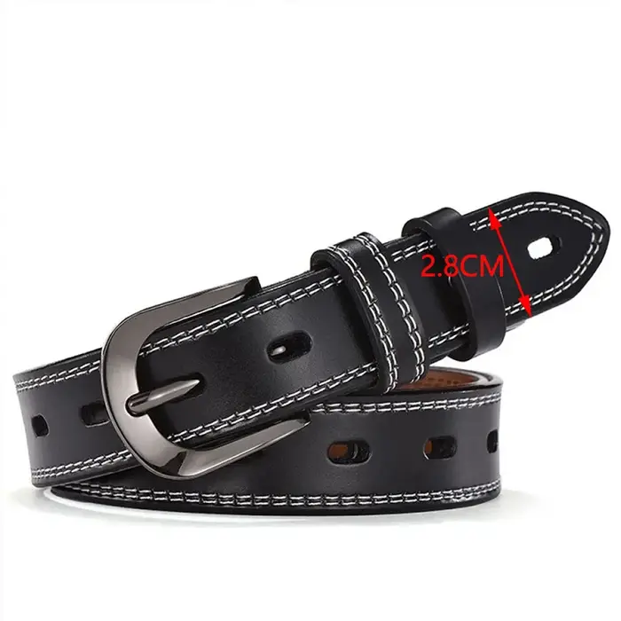Ceinture en cuir véritable pour femmes