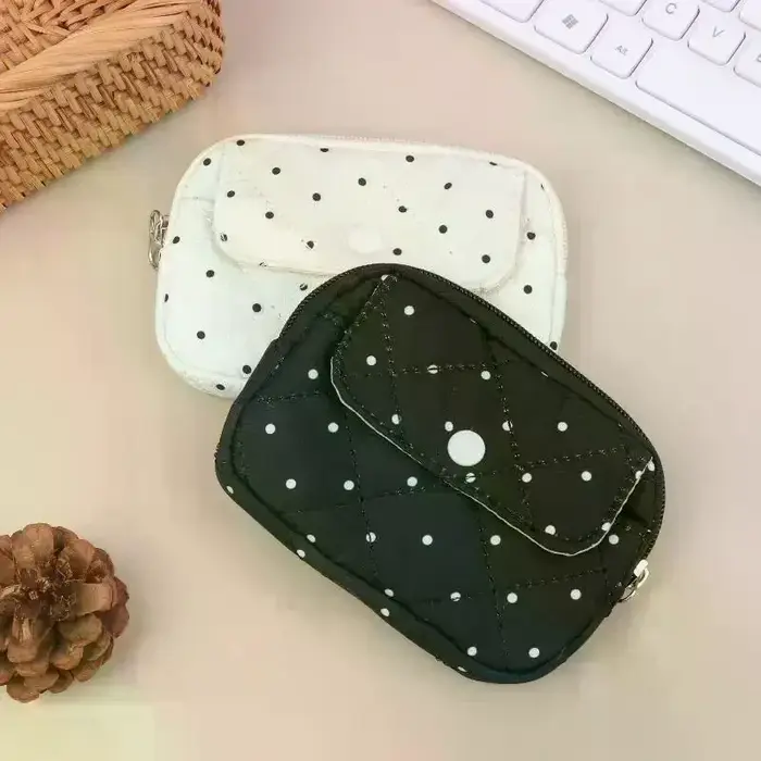 Porte-monnaie à pois mignon de style coréen