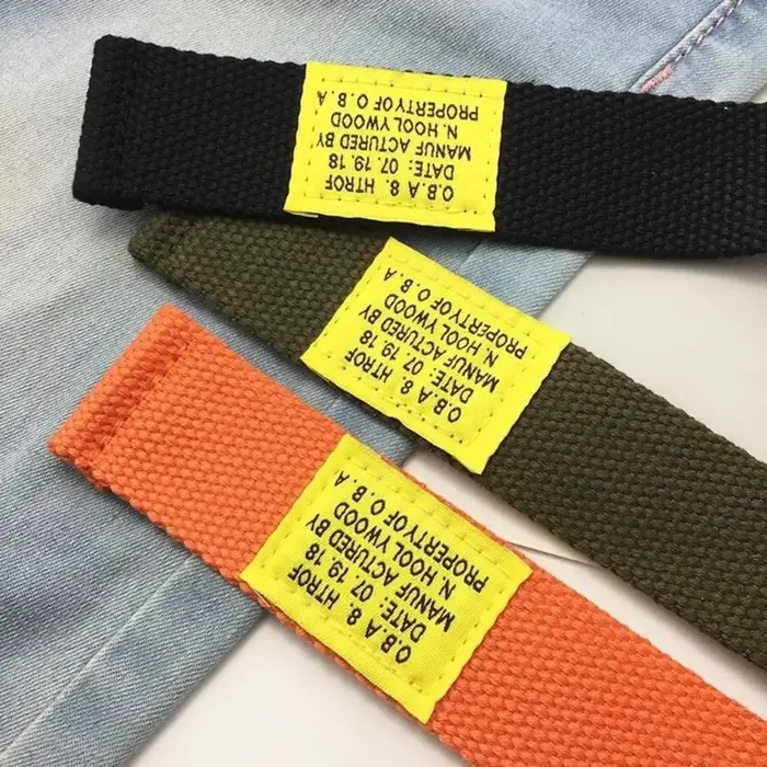 Ceinture en toile tressée en Nylon pour femmes et hommes