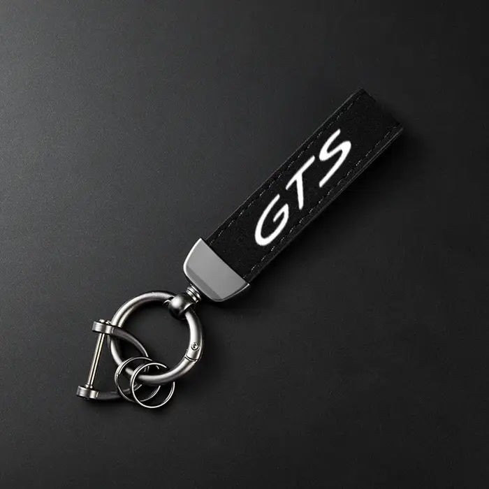 Porte-clés en cuir suédé de haute qualité, pour Porsche Cayenne Cayman Panamera Macan 911 718 928 90