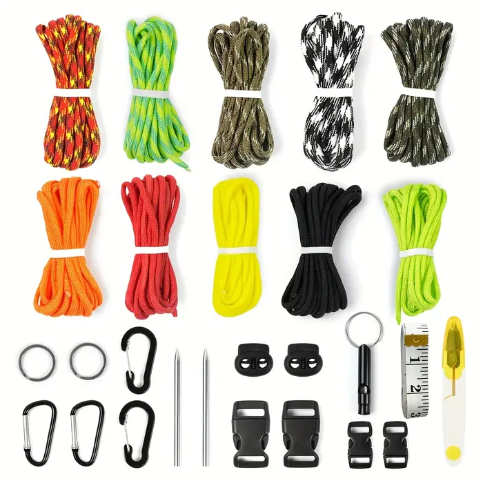 Cordon en paracorde 10 couleurs avec boucles