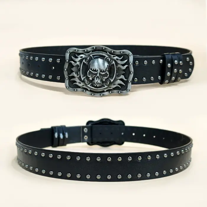 16.8 Grim Reaper – ceinture en cuir Pu pour hommes et femmes