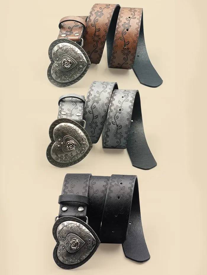 Ceinture décontractée pour femmes en forme de cœur