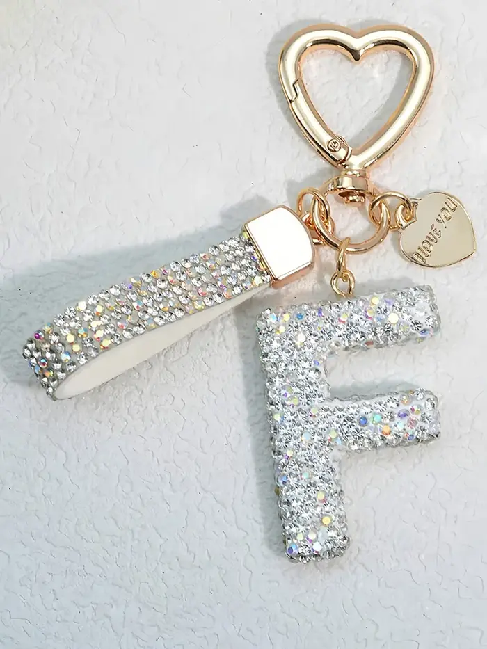 Porte-clés avec incrustation de diamant brillant