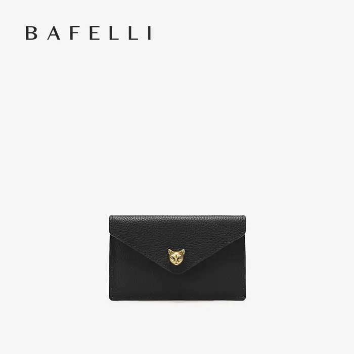 BAFELLI Designer Fentes multi-cartes Portefeuille court en cuir véritable pour femme avec rangement 