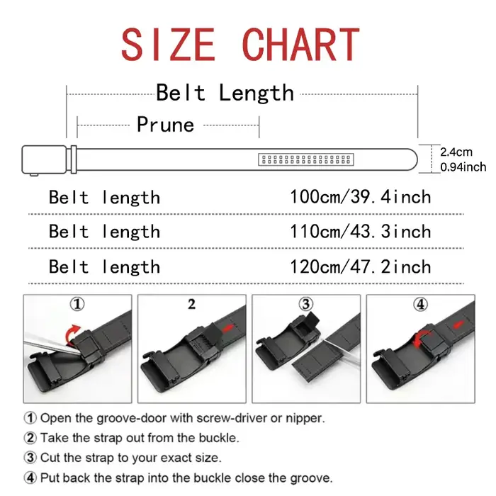 Ceinture polyvalente à boucle automatique pour femmes