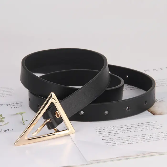 Ceinture fine en cuir pour femme