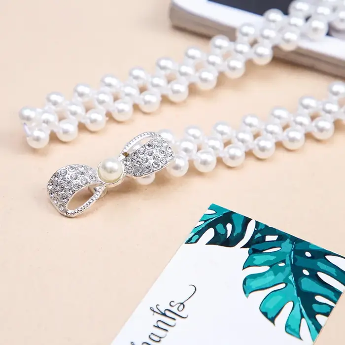 Ceinture de taille élégante en perles pour femmes