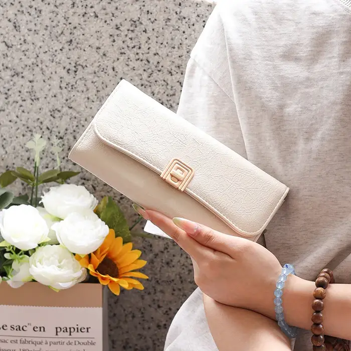Nouveau Portefeuille Long Femme 2026 en Cuir PU de Haute Qualité
