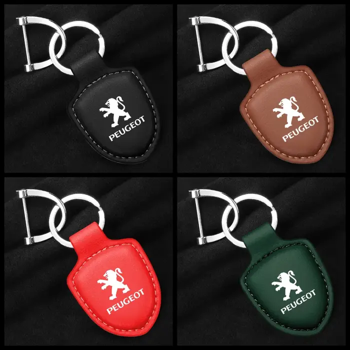 Porte-clés en cuir avec logo de voiture