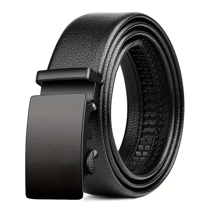 Ceinture en PU à boucle automatique pour hommes