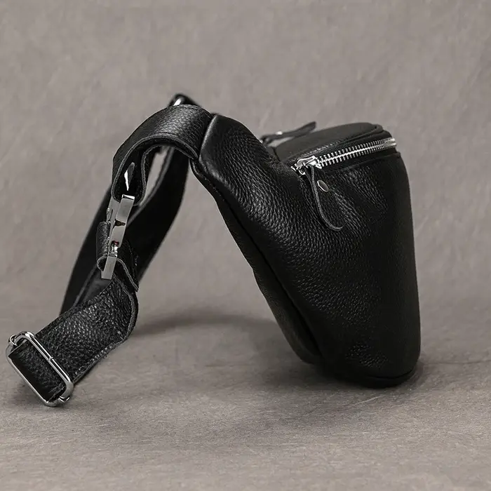 Sacs de taille en cuir véritable pour hommes