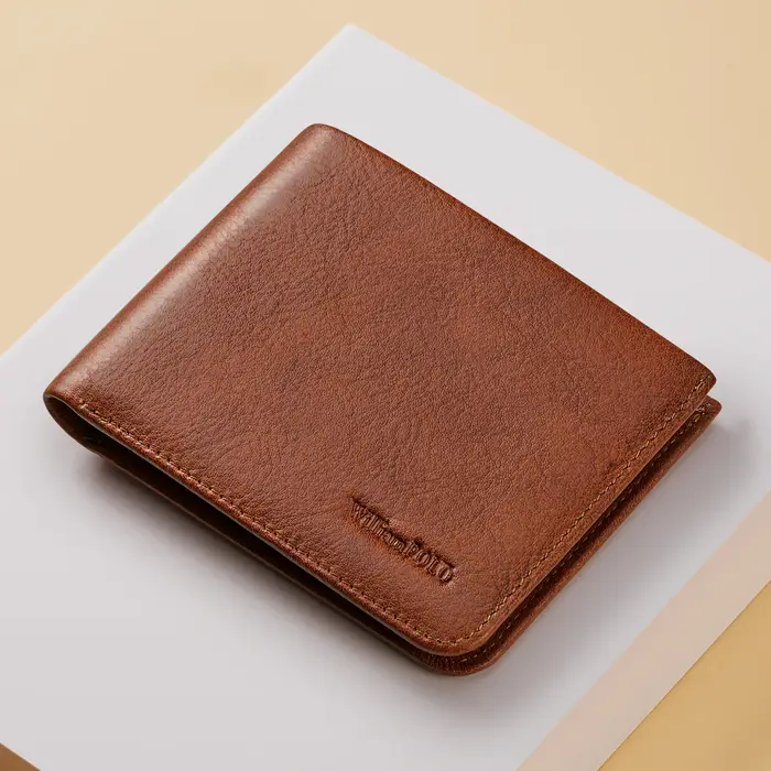 Portefeuille pour hommes, nouveau Style Vintage en cuir de Grain supérieur, porte-cartes Ultra-fin, 