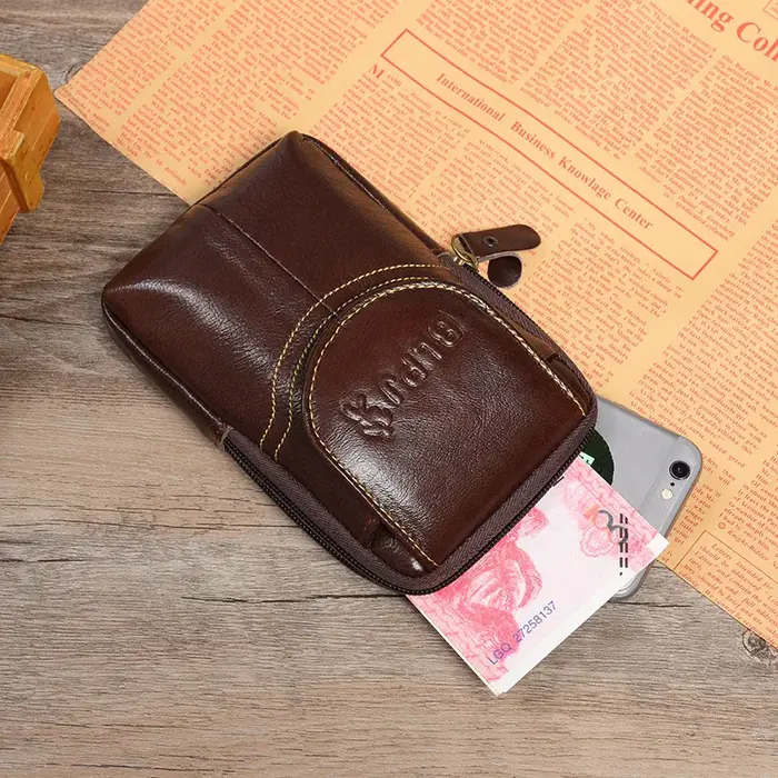 Poudres de téléphone en cuir pour hommes