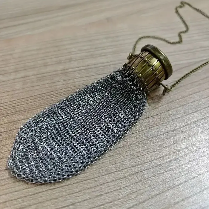 Nouveau porte-monnaie anglais haut de gamme fait à la main des années 1920 rétro à collectionner pièce Antique en acier