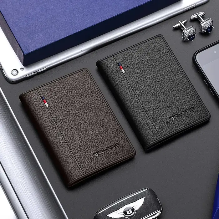 Marque de luxe Mini Ultra-mince petit portefeuille hommes court en cuir petit porte-carte portefeuille jeunesse en cuir véritable porte-monnaie WILIAMPOLO