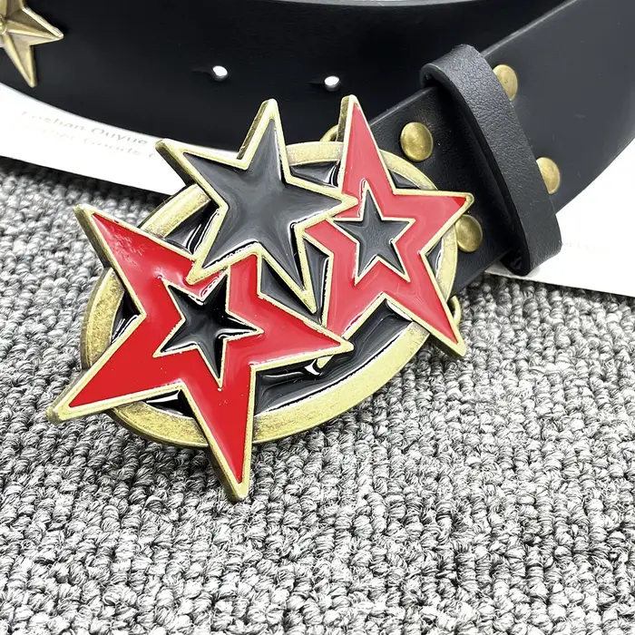 Ceinture à boucle étoile rétro Y2K Hip Hop tendance